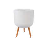 Lillepott SKY SELENA D37xH52.3cm, valge, puidust jalgadega