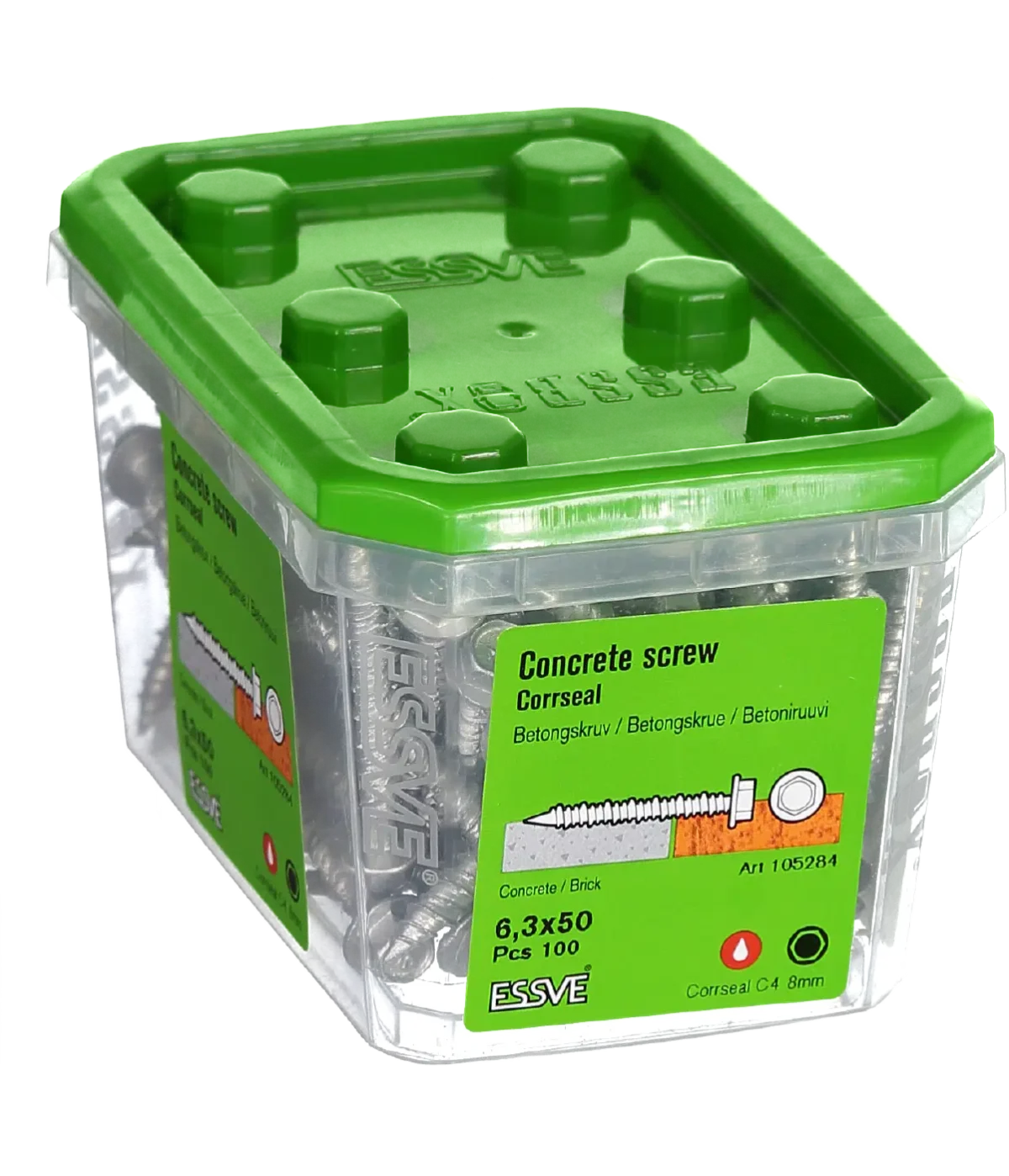 Betoonikruvi 6,3x50 Corrseal 100tk - Pilt 2