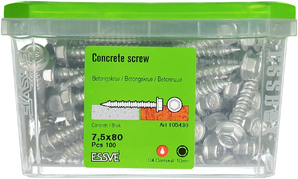 Betoonikruvi 7,5x80 Corrseal 100tk - Pilt 3