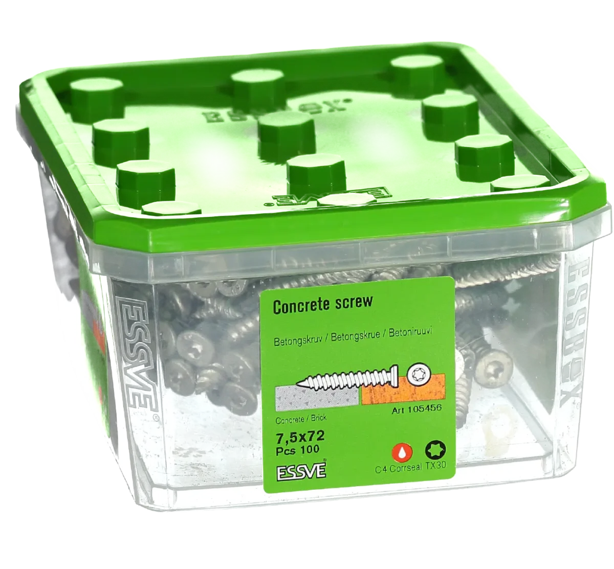 Betoonikruvi 7,5x72 Corrseal 100tk - Pilt 2