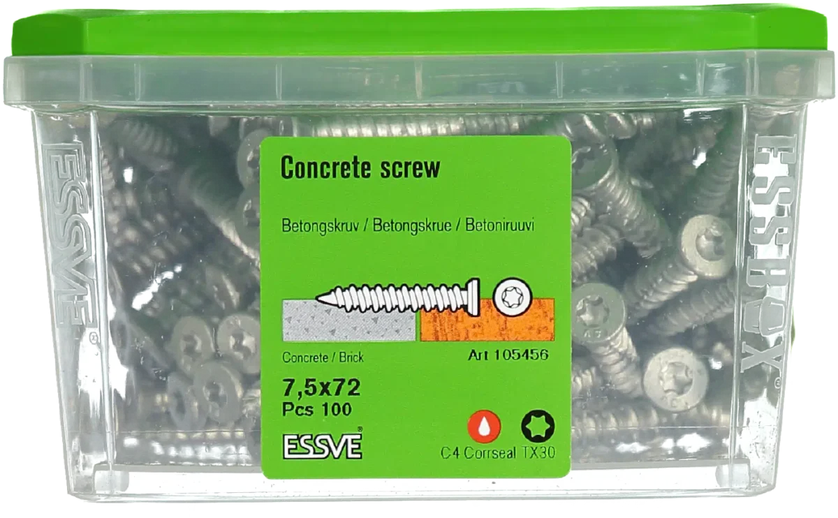 Betoonikruvi 7,5x72 Corrseal 100tk - Pilt 3