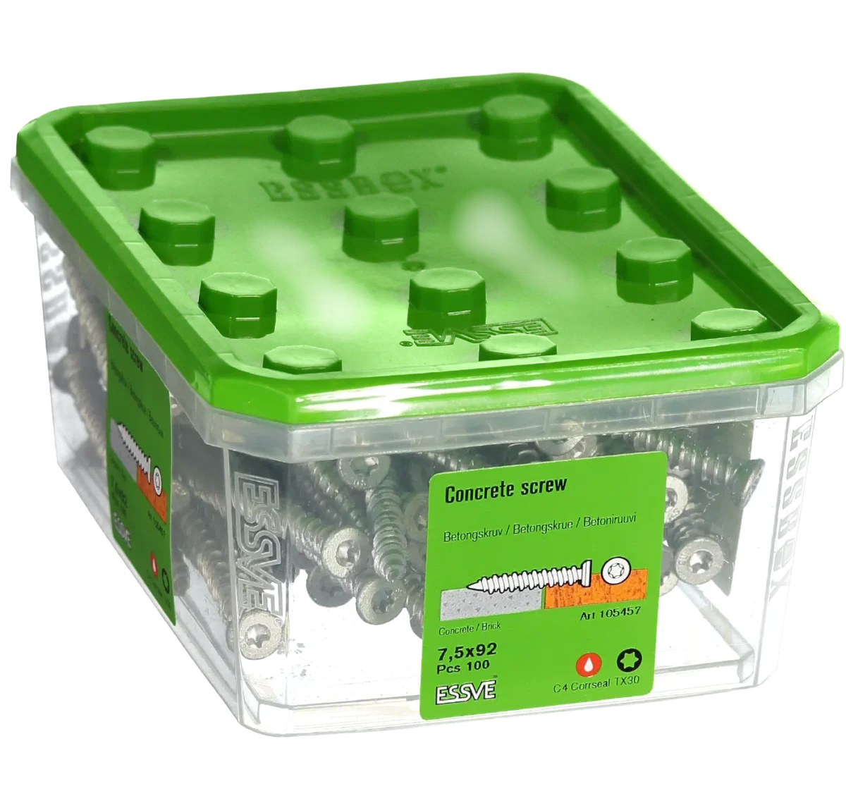 Betoonikruvi 7,5x92 Corrseal 100tk - Pilt 2