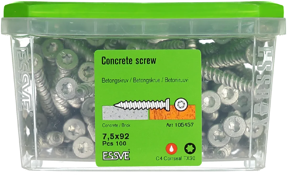 Betoonikruvi 7,5x92 Corrseal 100tk - Pilt 3
