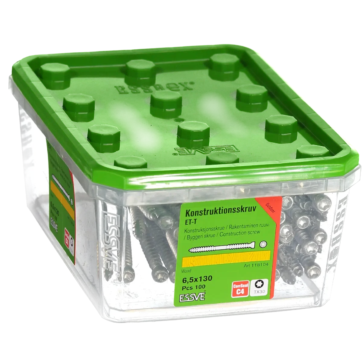 Puidukruvi ET-T 6,5x130 CorrSeal 100tk - Pilt 2