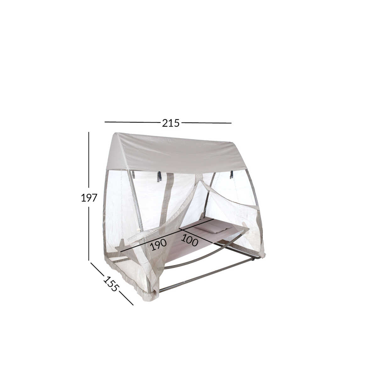 Rippkiik SUNDAY varikatusega, taupe - Image 2