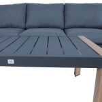 Aiamööblikomplekt TOMSON laud ja nurgadiivan, tiik/hall - Image 5