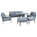 Aiamööblikomplekt RIO 6-osaline, hallikasbeež - Image 5