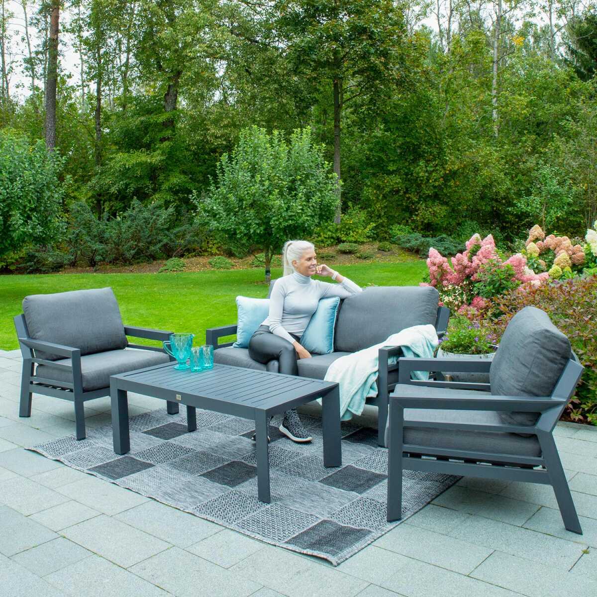 Aiamööblikomplekt TOMSON laud, diivan ja 2 tooli - Image 9