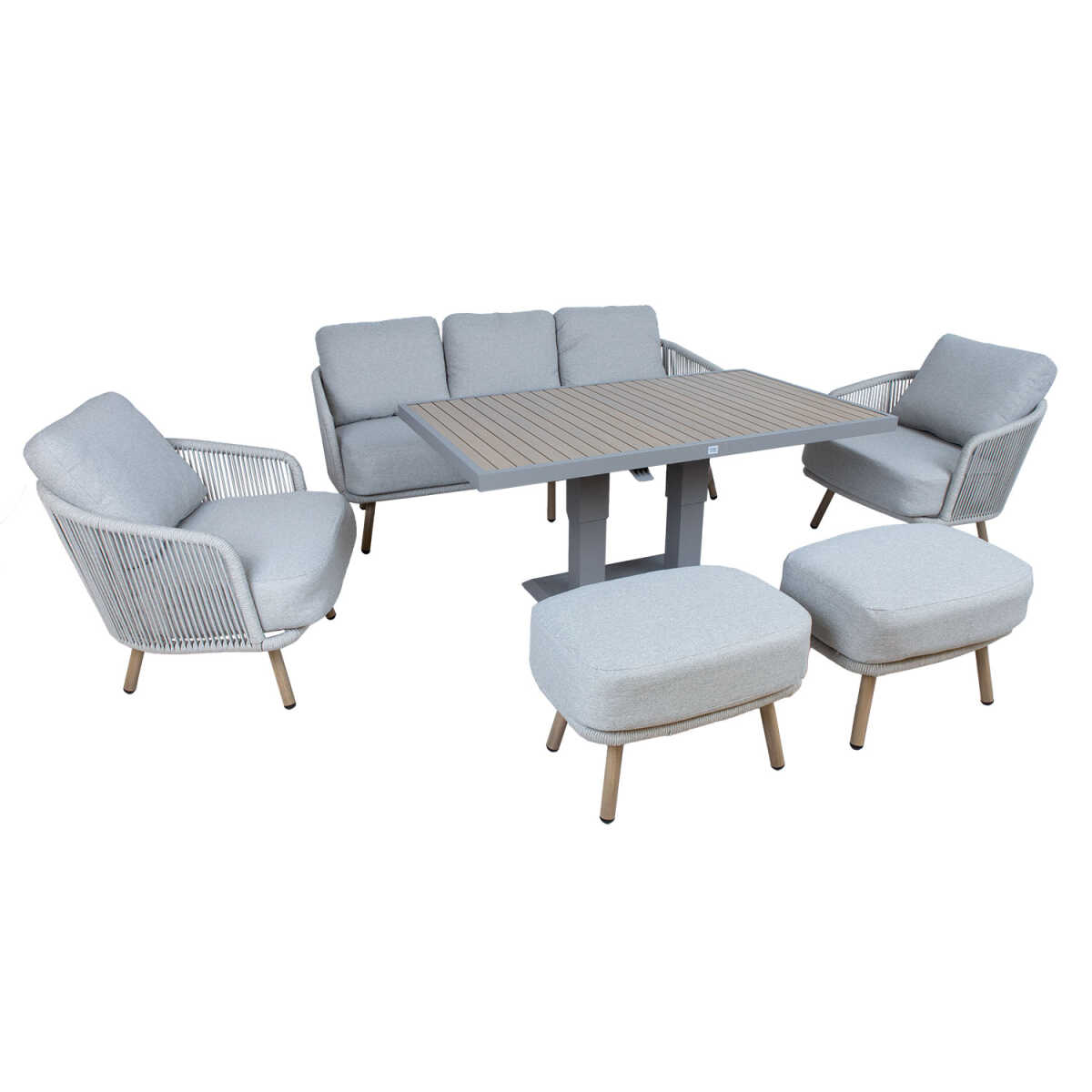 Aiamööblikomplekt MALISE 6-osaline, beež - Image 4