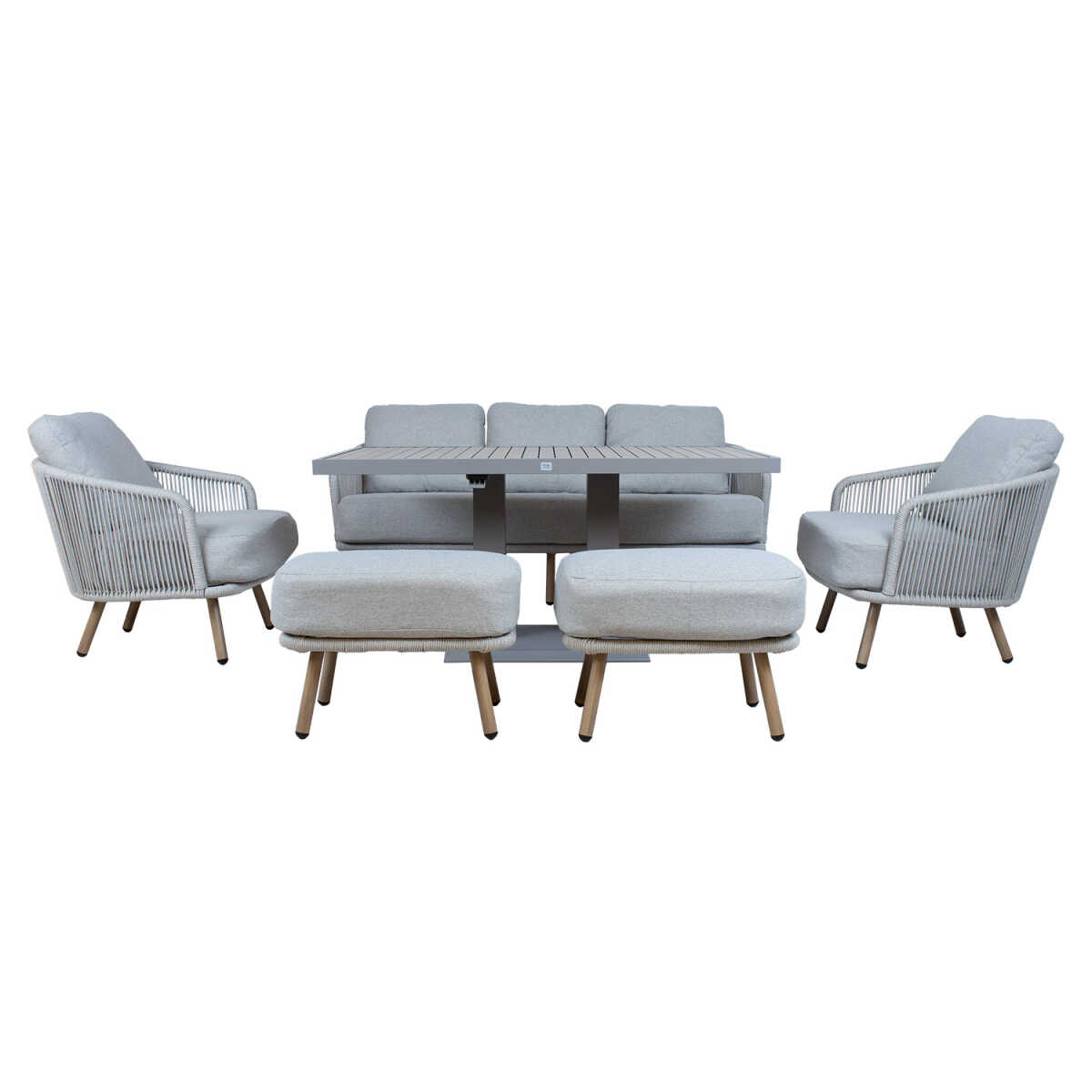 Aiamööblikomplekt MALISE 6-osaline, beež - Image 6