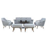 Aiamööblikomplekt MALISE 6-osaline, beež - Image 6