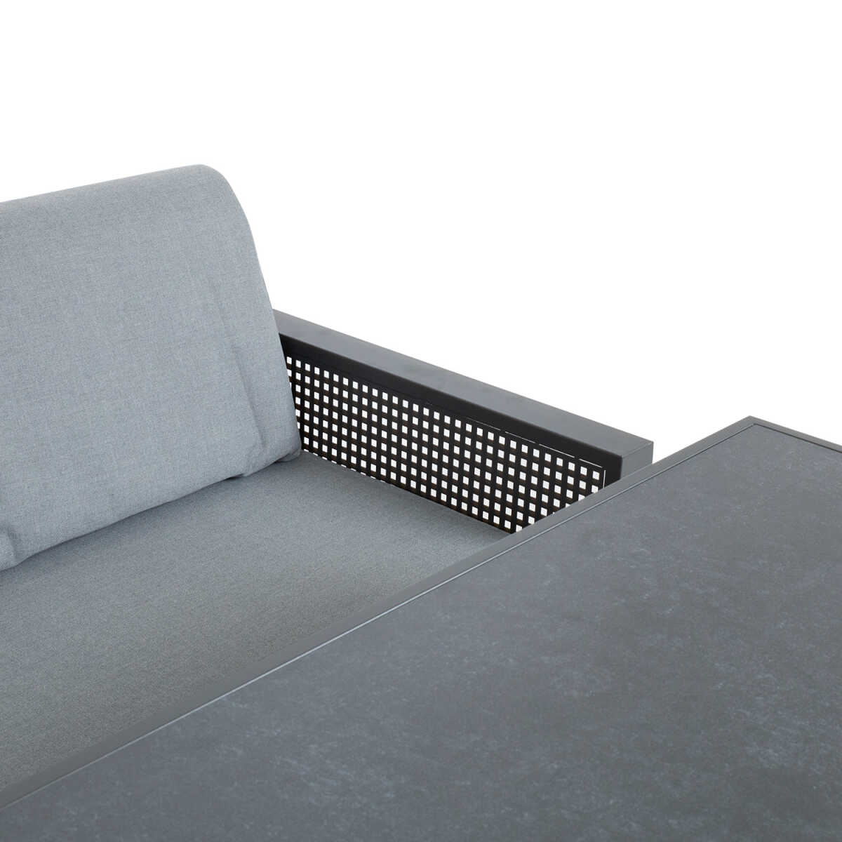 Aiamööblikomplekt DELGADO nurgadiivan, laud ja pink - Image 5