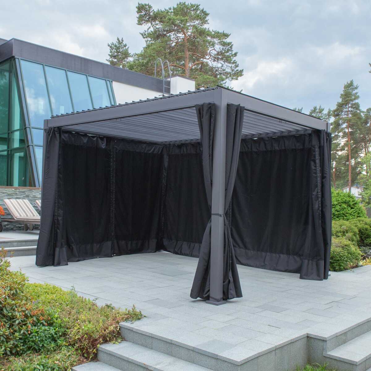 Polüesterkardinad varikatusele MIRADOR-111 3x4m, must - Image 4