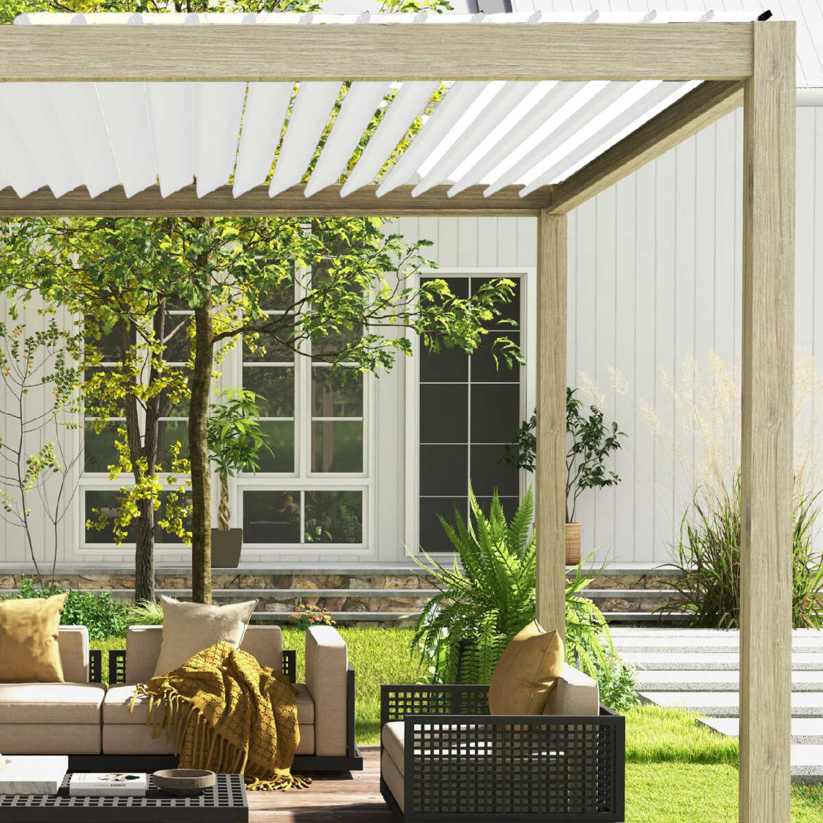 Varikatus MIRADOR-111 3x4m, hele puidudekoor - Image 10