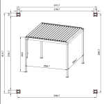 Varikatus MIRADOR-80 3x3m, tumehall - Image 2
