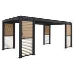 Varikatus MIRADOR-111 lamellseintega 3x6m, tumehall