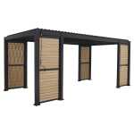 Varikatus MIRADOR-111 lamellseintega 3x6m, tumehall - Image 3