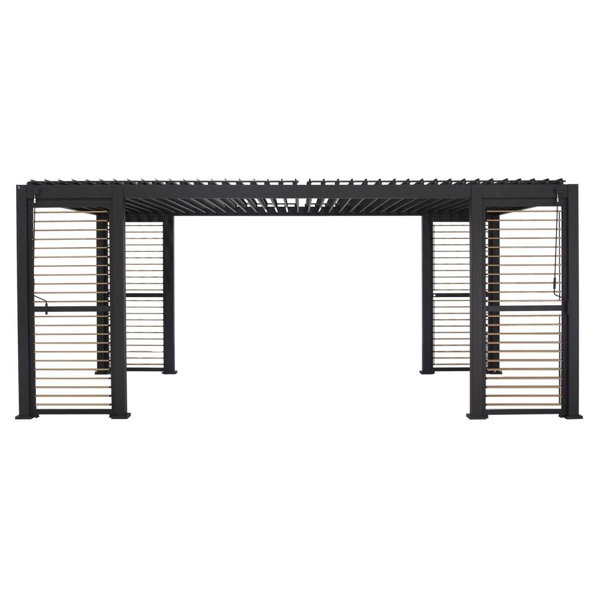 Varikatus MIRADOR-111 lamellseintega 3x6m, tumehall - Image 4