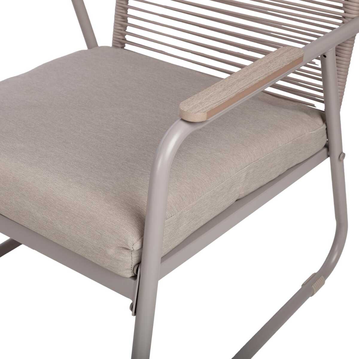 Aiamööblikomplekt MACOS laud, diivan ja 2 tooli, beež - Image 3