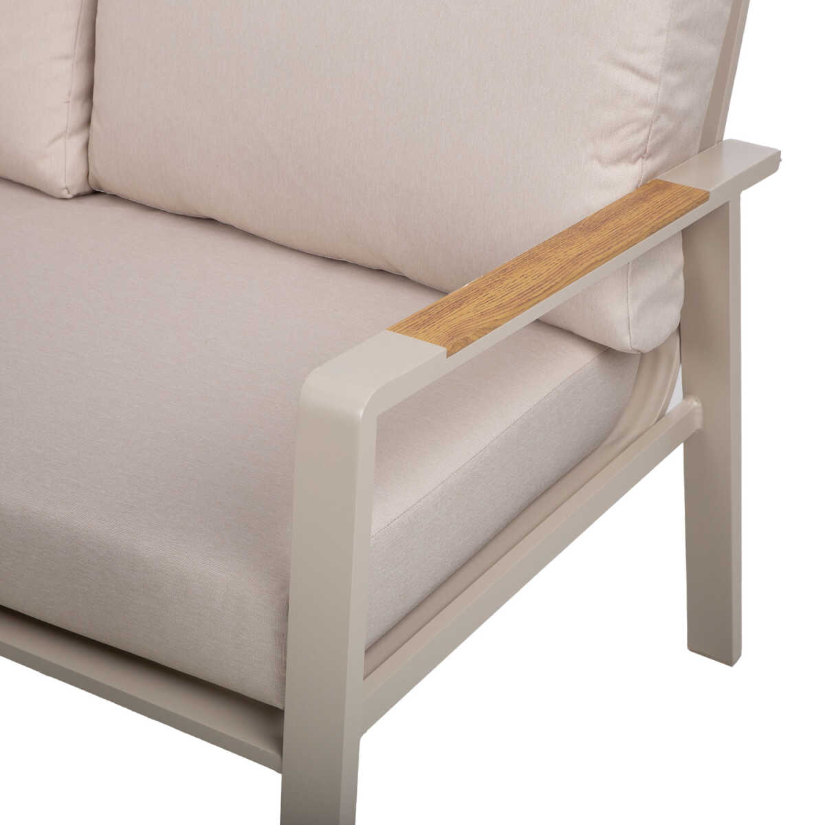 Aiamööblikomplekt UPLAND laud ja nurgadiivan, beež - Image 7