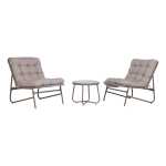 Aiamööblikomplekt JIVE laud ja 2 tooli, taupe