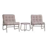 Aiamööblikomplekt JIVE laud ja 2 tooli, taupe - Image 2