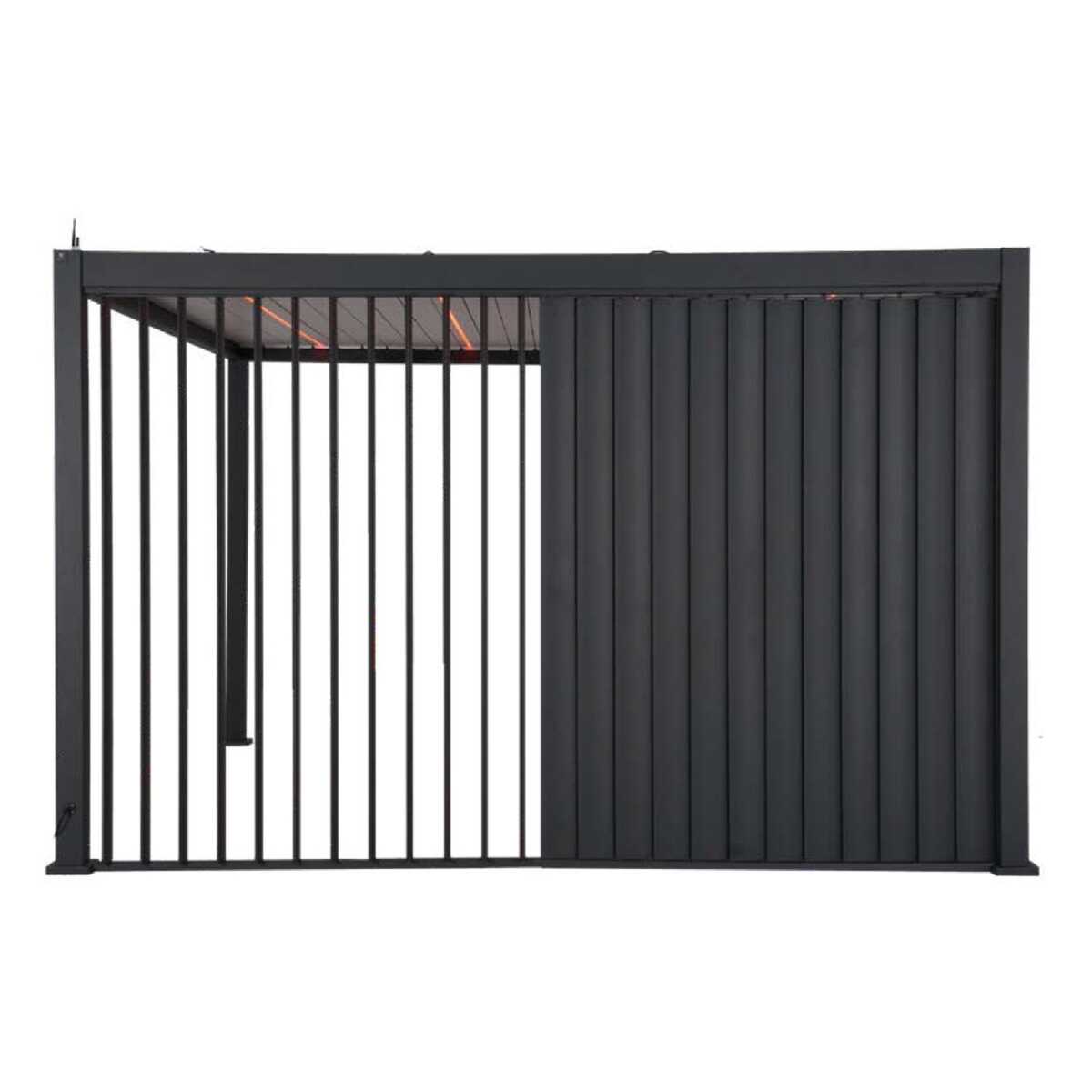 Vertikaalne lamellsein varikatusele MIRADOR-111 4m, tumehall - Image 2