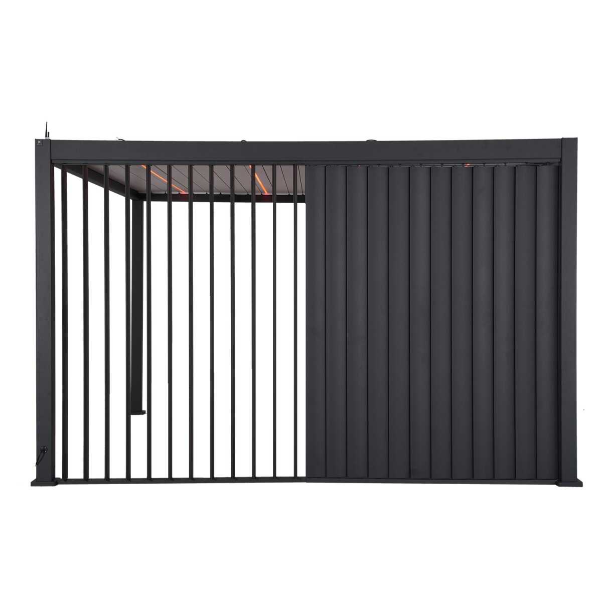 Vertikaalne lamellsein varikatusele MIRADOR-111 4m, tumehall - Image 3