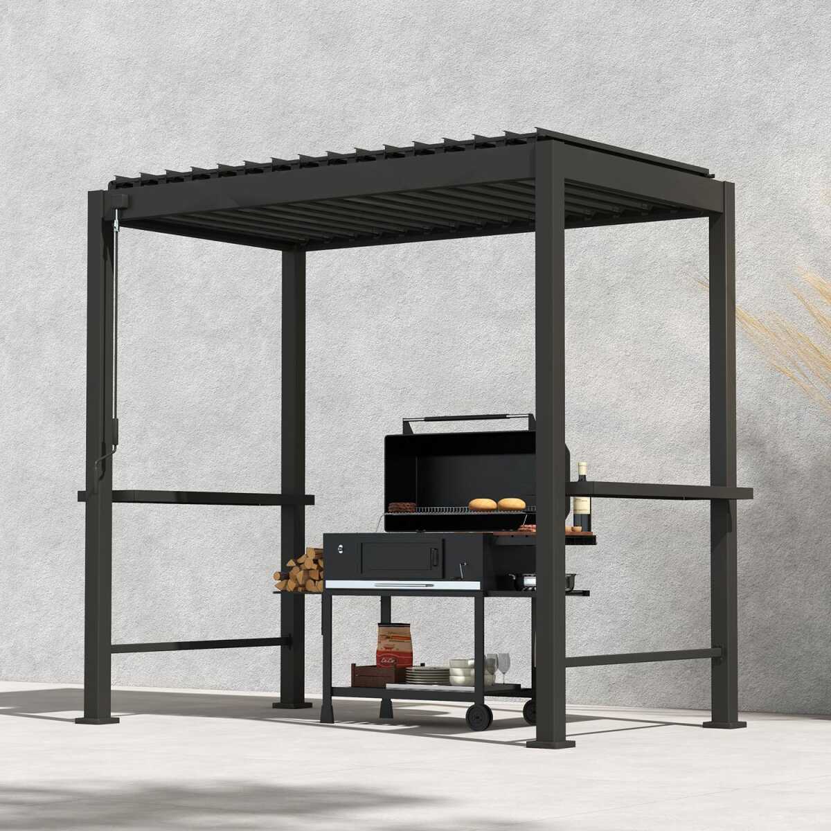 Varikatus MIRADOR BBQ 2,55x1,5m, tumehall - Image 2