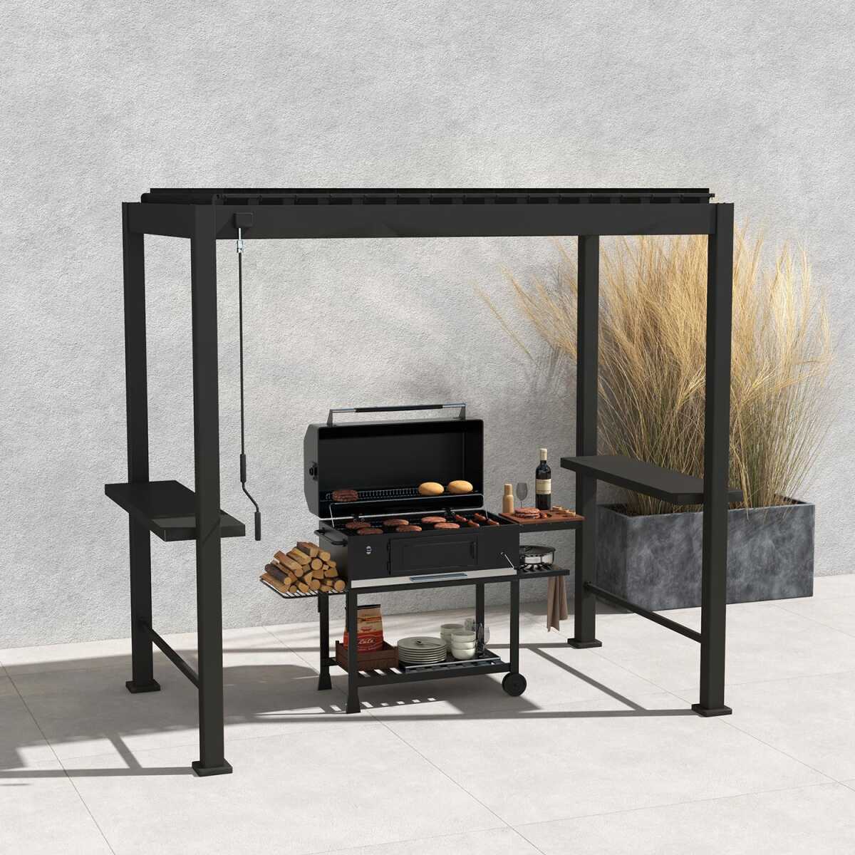 Varikatus MIRADOR BBQ 2,55x1,5m, tumehall - Image 6