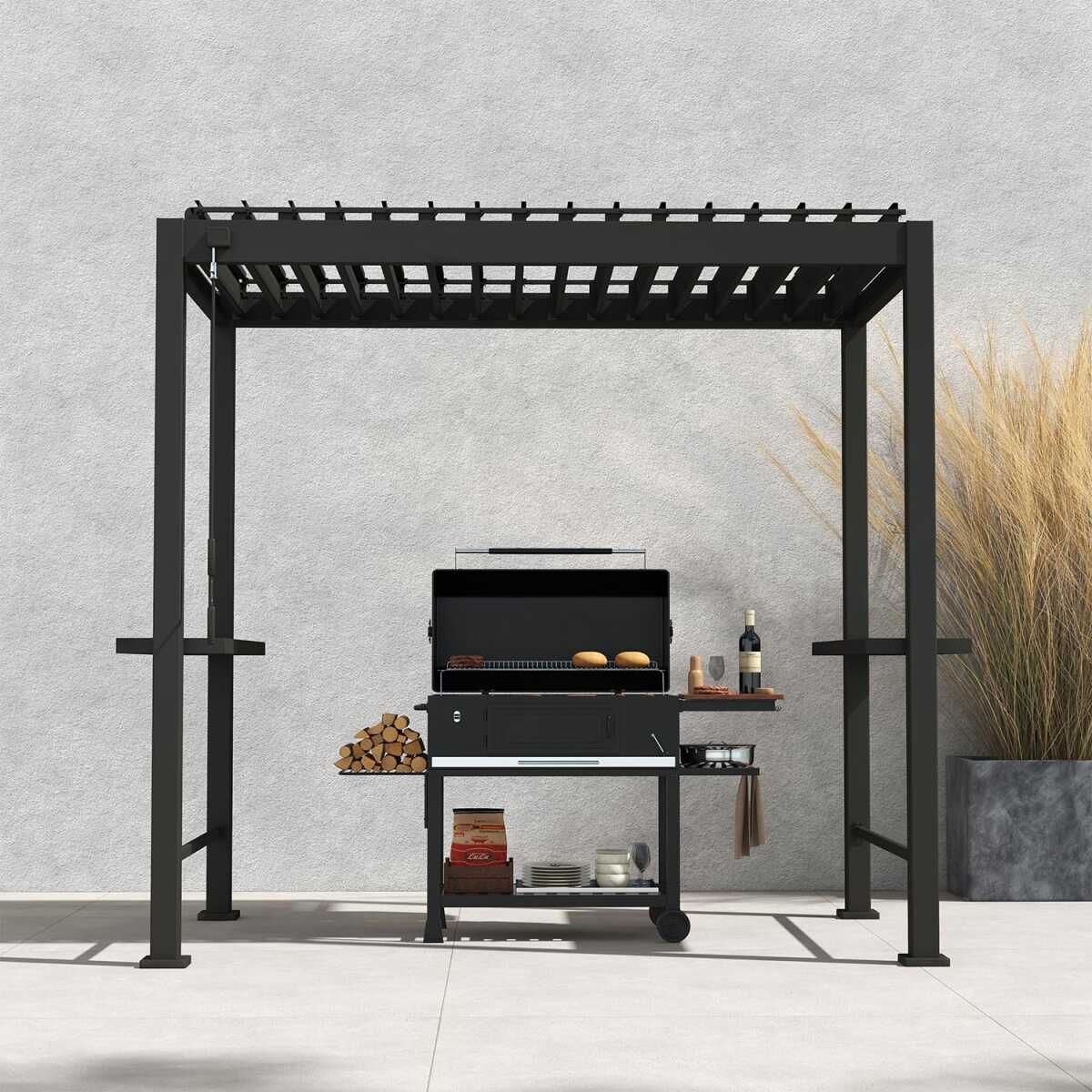 Varikatus MIRADOR BBQ 2,55x1,5m, tumehall - Image 9
