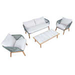 Aiamööblikomplekt TUXEDO laud, diivan ja - Image 4