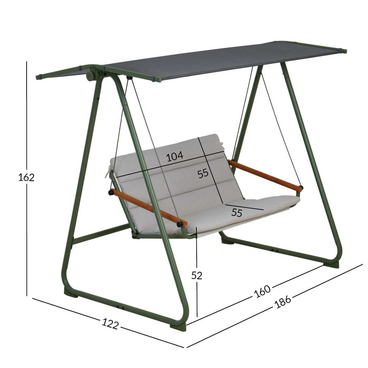Aiakiik MASSIOM 2-kohaline, roheline - Image 2