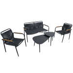 Aiamööblikomplekt NEBO 2 lauda, pink ja 2 tooli - Image 2