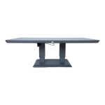 Laud TOMSON 150x90xH2-75 cm, tumehall klaasplaadiga - Image 3