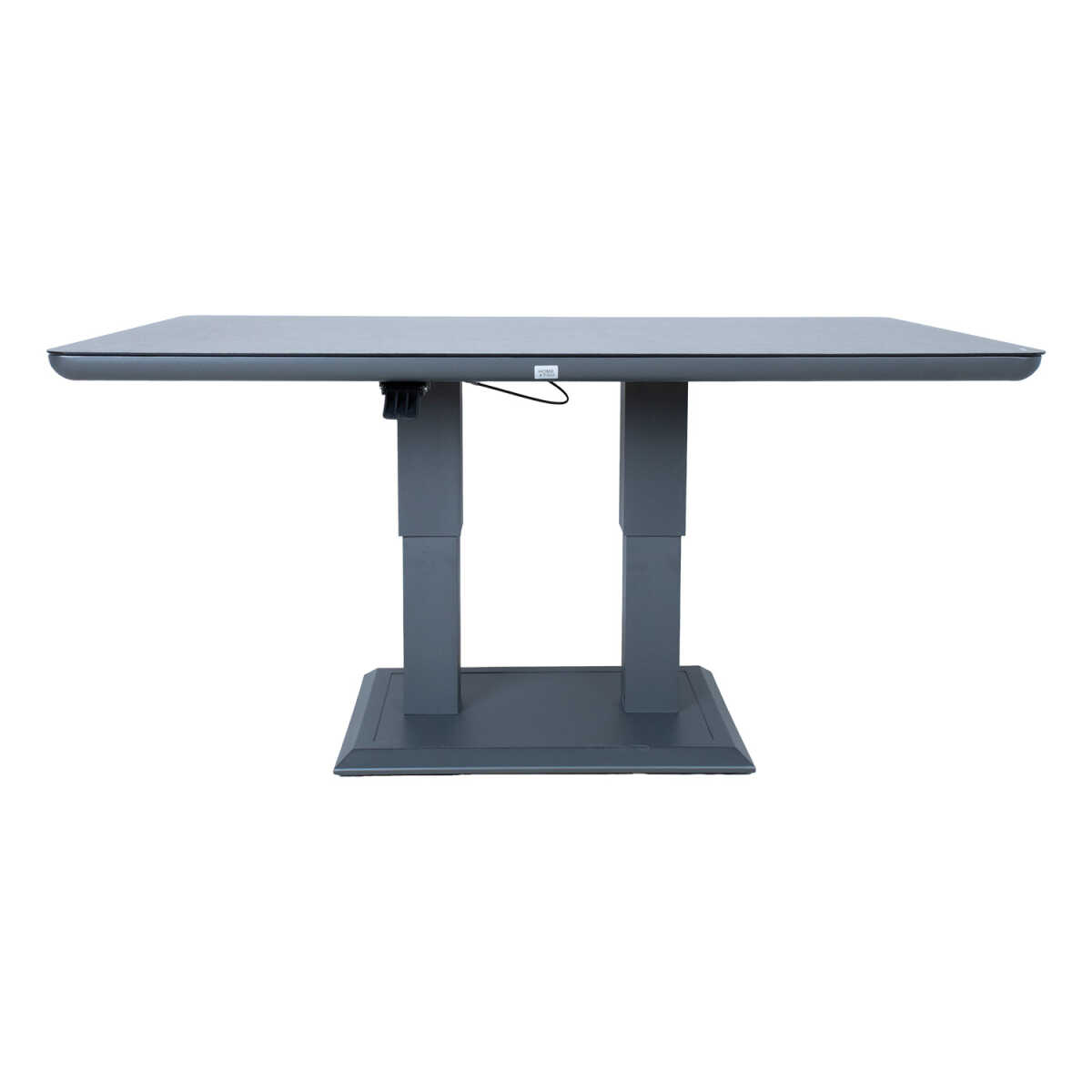 Laud TOMSON 150x90xH2-75 cm, tumehall klaasplaadiga - Image 5