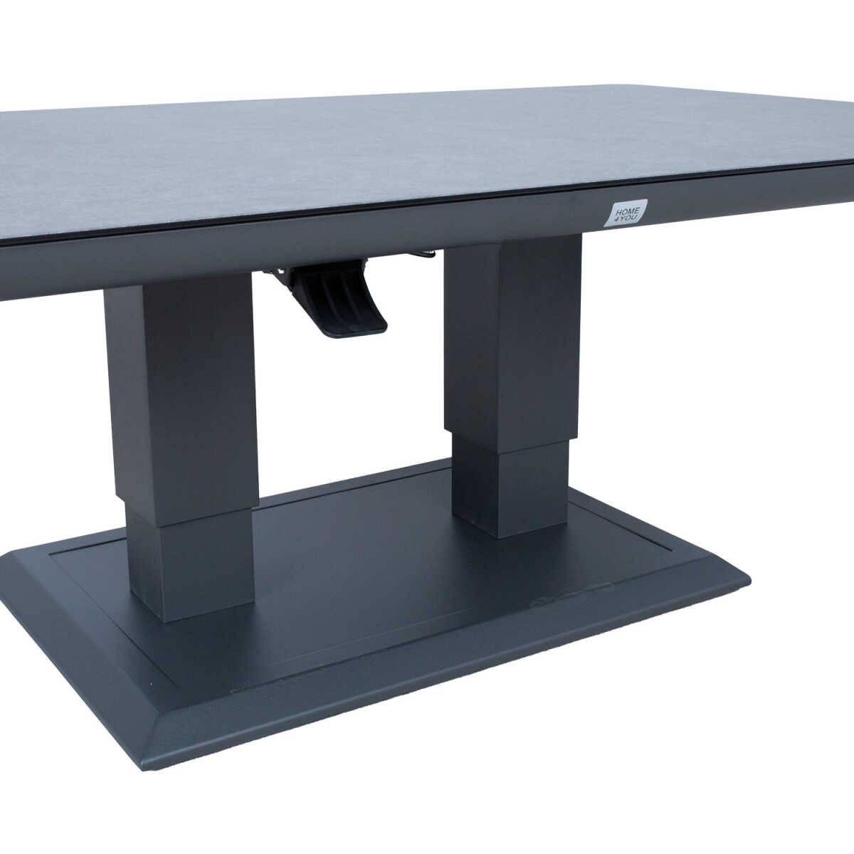 Laud TOMSON 150x90xH2-75 cm, tumehall klaasplaadiga - Image 7