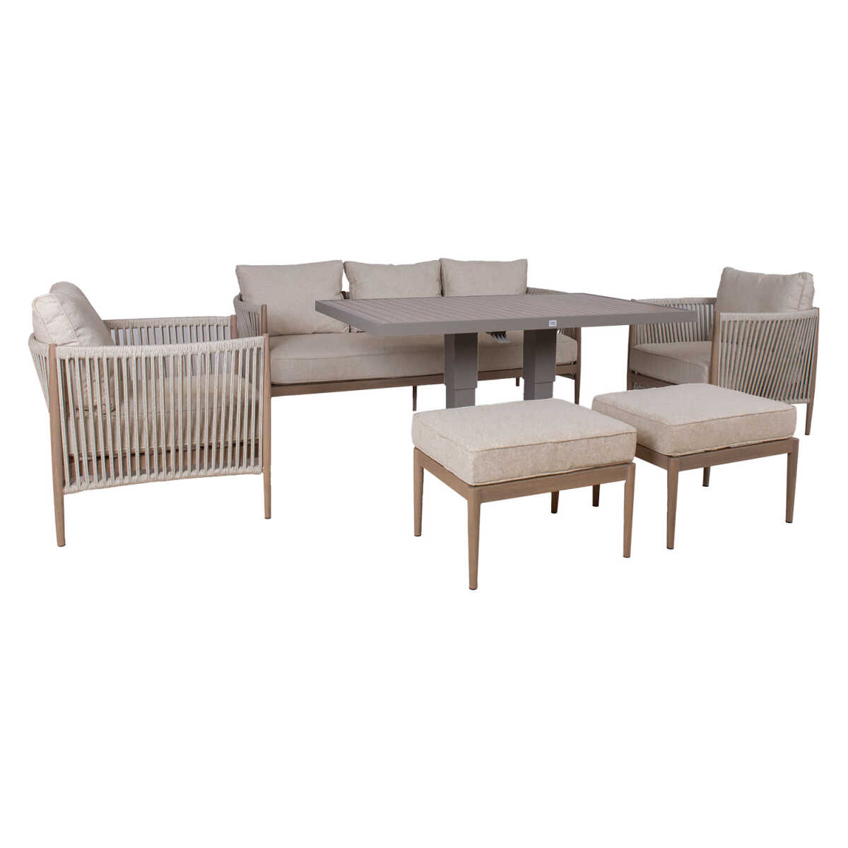 Aiamööblikomplekt MEDINA 7-osaline, beež - Image 3