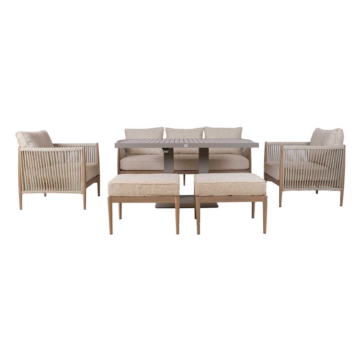 Aiamööblikomplekt MEDINA 7-osaline, beež - Image 4