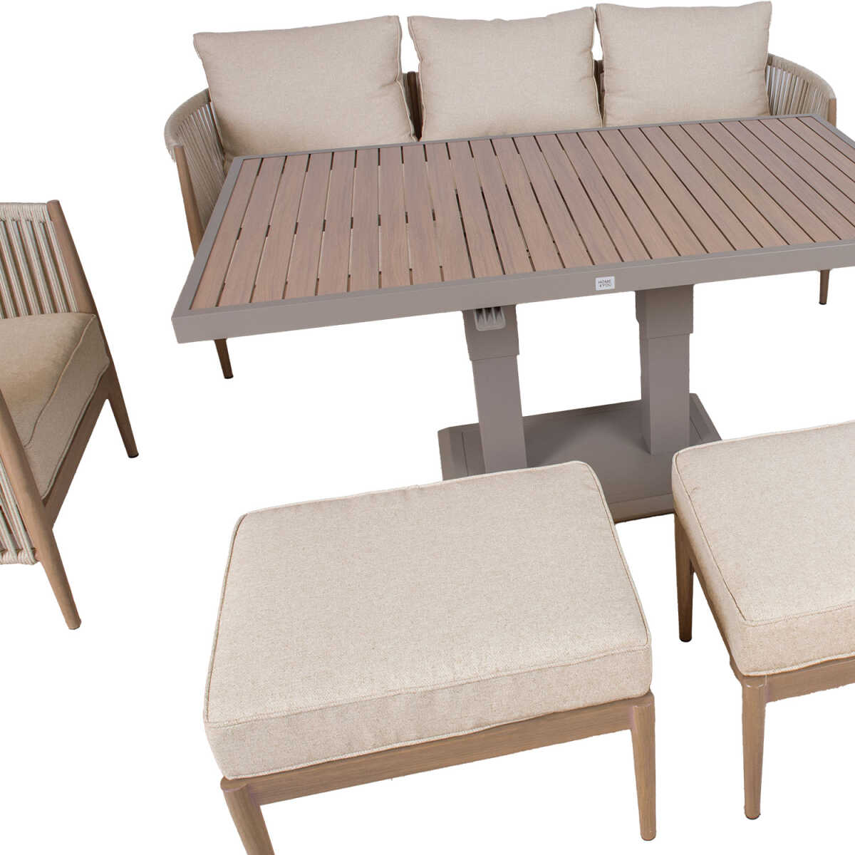 Aiamööblikomplekt MEDINA 7-osaline, beež - Image 5