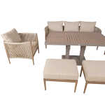 Aiamööblikomplekt MEDINA 7-osaline, beež - Image 6
