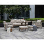 Aiamööblikomplekt MEDINA 7-osaline, beež - Image 9