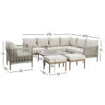 Aiamööblikomplekt MEDINA 5-osaline, beež - Image 2