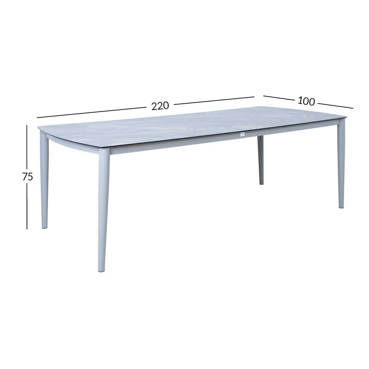 Laud SILVA 220x100xH75 cm, hallikasbeež - Image 2