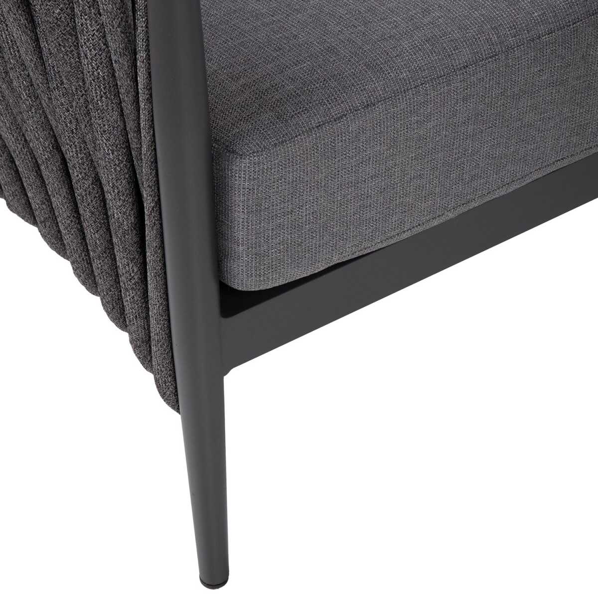 Aiamööblikomplekt BRISTOL laud, diivan ja 2 tooli, hall - Image 11