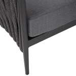 Aiamööblikomplekt BRISTOL laud, diivan ja 2 tooli, hall - Image 11