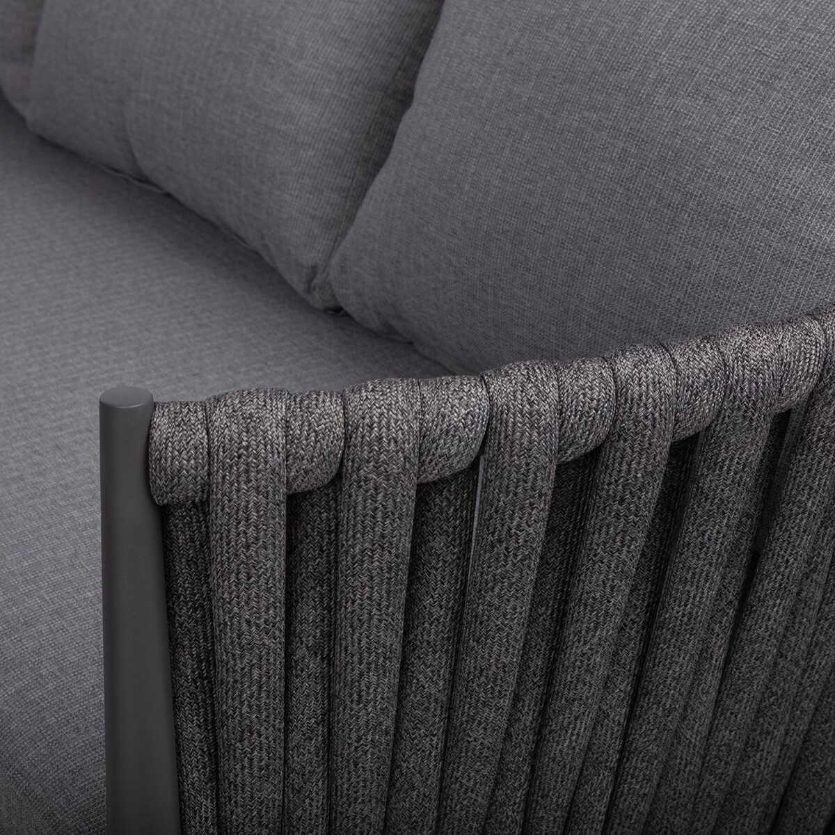 Aiamööblikomplekt BRISTOL nurgadiivan ja laud, hall - Image 6