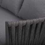 Aiamööblikomplekt BRISTOL nurgadiivan ja laud, hall - Image 6