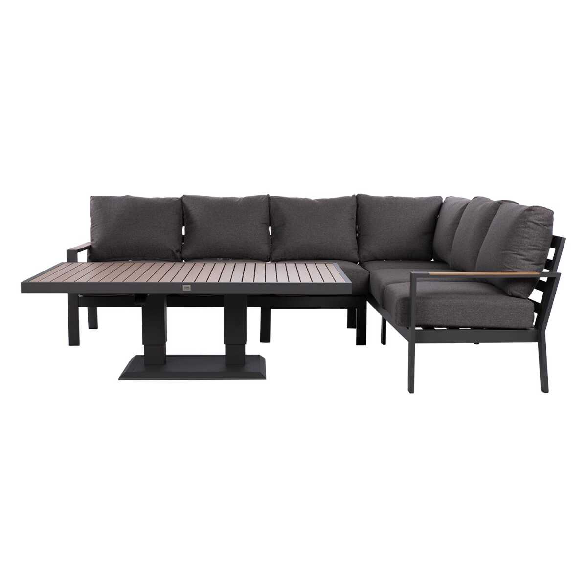 Aiamööblikomplekt RIO nurgadiivan ja laud, tumehall - Image 4