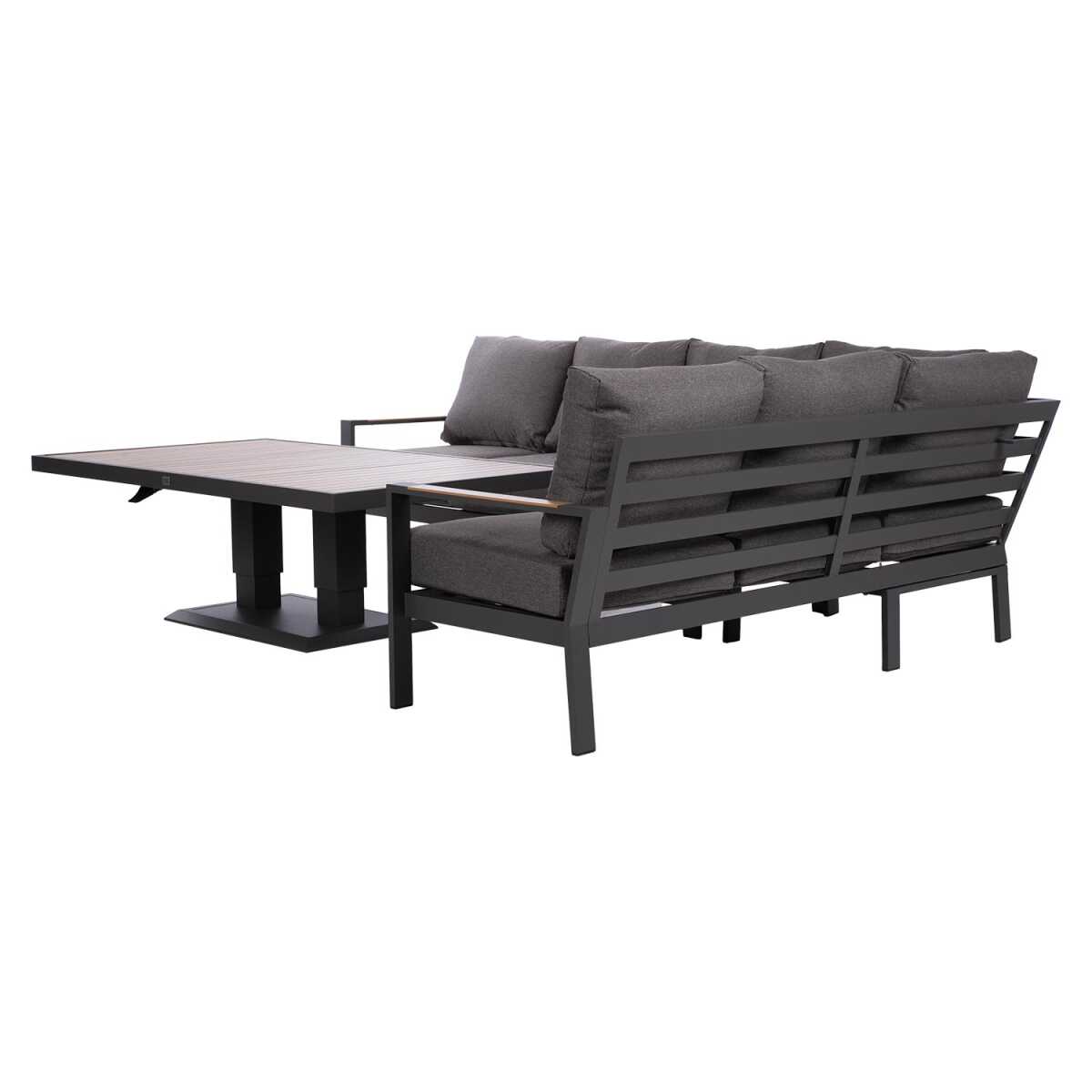 Aiamööblikomplekt RIO nurgadiivan ja laud, tumehall - Image 6